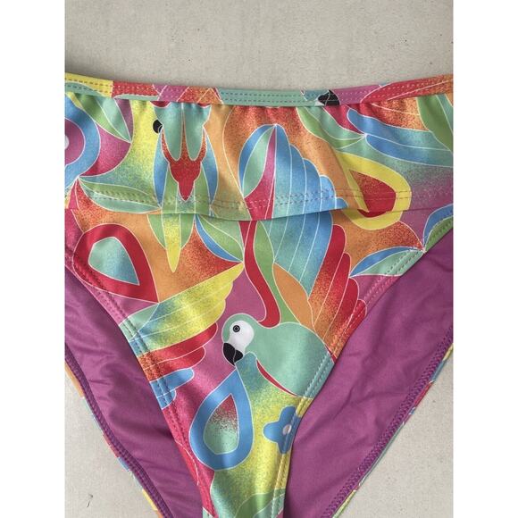Kenny Flowers Swim Bikini Bottom High Waist Carribean Print Swimwear - Picture 4 of 11